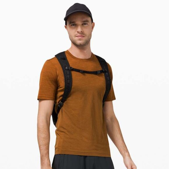 Lululemon Men's Metal Vent Breathe Short Sleeve - Orange/Brown - Picture 1 of 8